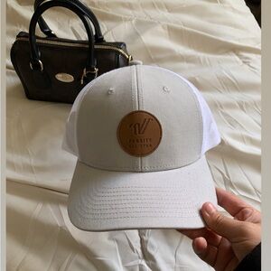 Varsity All Star Tan & White TruckerHat